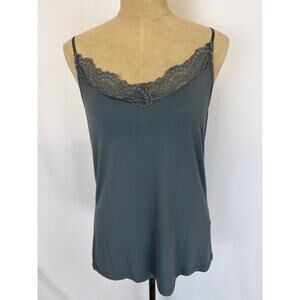 NWT Soya Concept Sage Lyocell Camisole Tank Top with Lace XL #051059